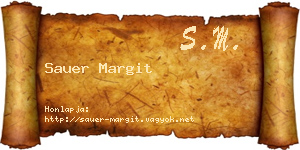 Sauer Margit névjegykártya